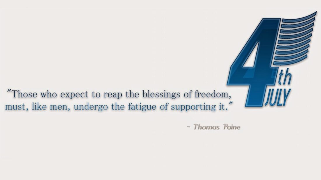 4th July Blessing Quotes By Thomos Poine Image