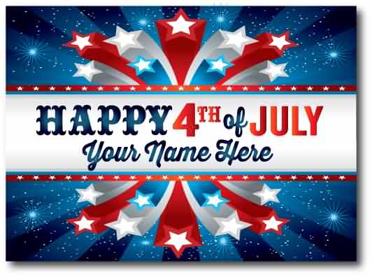 Best Wishes Happy 4th July Greetings Card Image