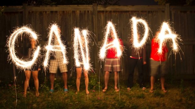 Celebrate Happy Canada Day Amazing Fireworks Wishes
