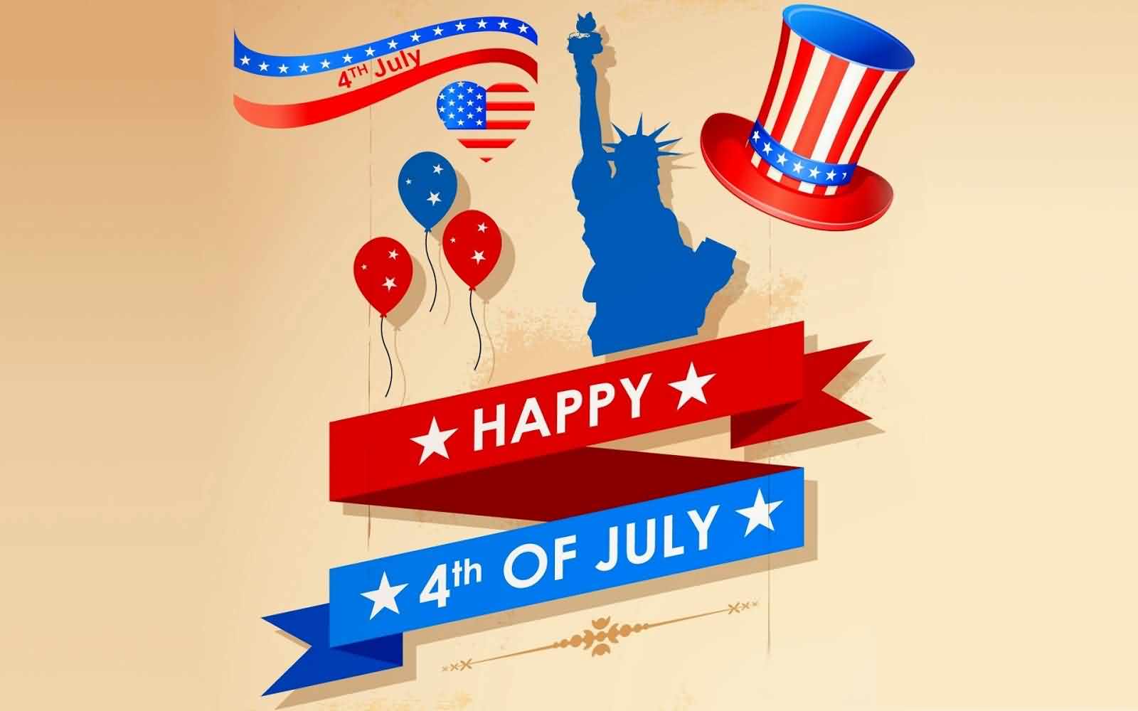 Declaration of Independence 241 years ago on July 4, 1776 Greetings Message Image