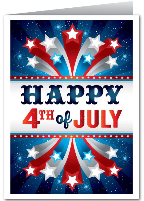 God Bless America Happy 4th July Greetings Card Wishes Image