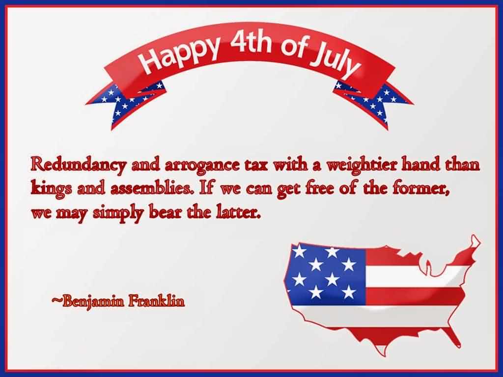 Happy 4th Of July Independence Day Quotes By Benjamin Franklin Quotes Image