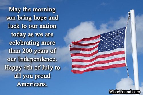 Happy 4th Of July To All You Proud Americans Wishes Quotes Image