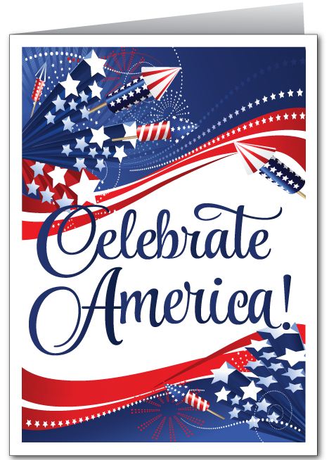 Let Celebrate 4th July Greetings Card Image
