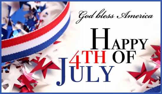 Wishing You Happy 4th July Greetings Card Message
