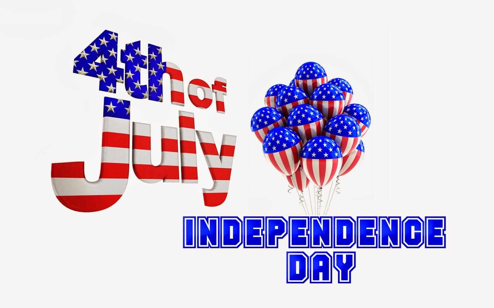 Wonderful 4th Of July Independence Day Greetings Balloon Card Image