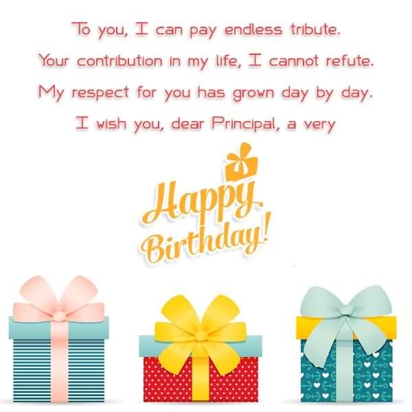 I Wish You Dear Principal A Very Happy Birthday Best Wishes Image ...